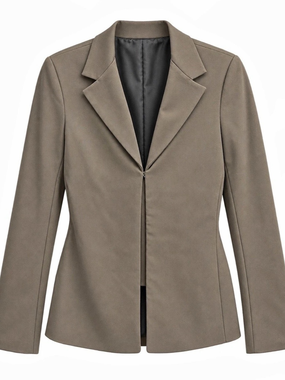 Zara Hook and Eye Blazer Women's Brown Size Large
